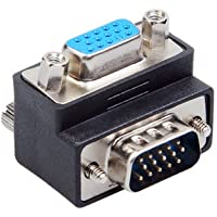 unicoco adaptador VGA MLE SVGA de 90 grados inclinado a la extensión hembra HM